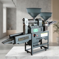 Moulin à riz électrique de qualité supérieure avec séparateur et décortiqueur pour usage agricole, commercial et en atelier, grande capacité, moteur 110V