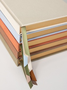 Diario in Tessuto Personalizzato con Bordo Dorato, Carta Spessa, Aspetto Vintage, Formato A5, Copertina Rigida, <span class=keywords><strong>Quaderno</strong></span> a Righe per Scrittura a Piatto - Product Image 6