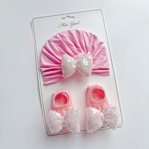 European American Children's <strong>Hats</strong> &amp; Socks Newborn 0-2 Years Spring Autumn Full Moon Festival New Year Gift Box Pure Cotton - Product Image 2