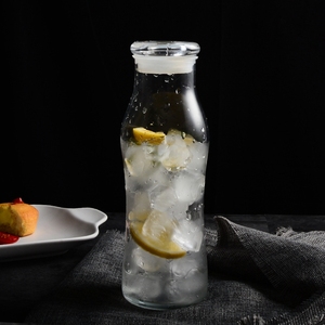 Vendita calda 550ml bottiglia di Yogurt vecchio vetro bottiglia di latte ad alta temperatura con tappo a vite coperchio per Tequila e Brandy - Product Image 4