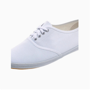 Zapatillas Blancas de Lona Unisex con Cordones, Color Sólido, Entresuela de PVC, Suela de Goma, para Baile, Ejercicio, Artes Marciales, Adultos - Product Image 3