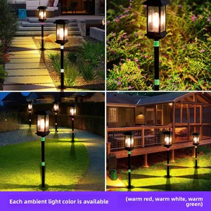 Lampada solare a LED <span class=keywords><strong>da</strong></span> <span class=keywords><strong>giardino</strong></span> <span class=keywords><strong>per</strong></span> esterno impermeabile montante a <span class=keywords><strong>terra</strong></span> lampada IP54 gradazione luce bianca calda <span class=keywords><strong>per</strong></span> la decorazione del cortile del <span class=keywords><strong>giardino</strong></span> - Product Image 3