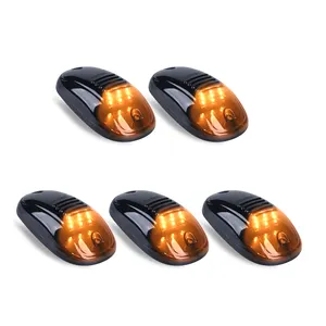 Juego de luces LED de 12V y 24V para techo de coche, faro ahumado con lentes diurnas, para camioneta, F150, Dodge RAM, SUV, GMC, Chevy, Cruz, juego de 5 unidades