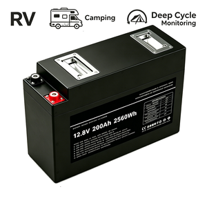 12V 200Ah Deep Cycle LiFePO4 accu Slimline voor caravan, camper, trailer, marine, zonne-opslag met Bluetooth BMS - Product Image 1