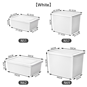 Contenedor de almacenamiento de plástico apilable colorido del fabricante Chenyi con tapa Organizador de almacenamiento de plástico de gran capacidad de varios tamaños - Product Image 6