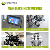 Machine d'emballage automatique pour fruits secs (dattes, noix, cachemires) avec balance combinée pour production à grande échelle, capacité 100g