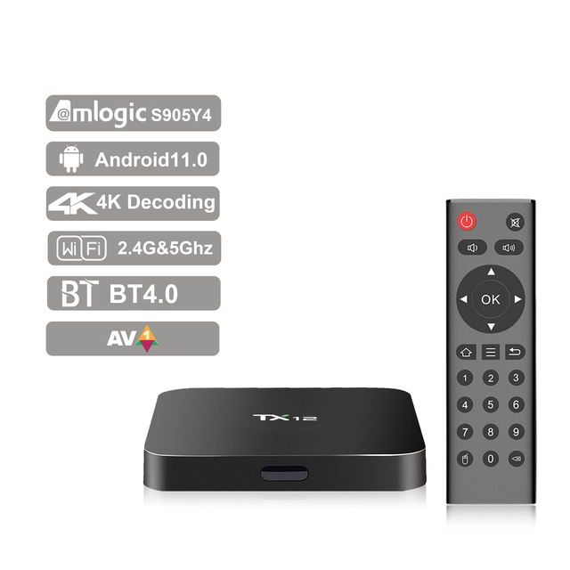 IHOMEMIX Original Factory Price TX12 Android 11 Tv Box Ram 4GB Rom 32GB Dual Wifi Bt5.0 Android Box S905y4 Smart Tv Box