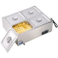 Chauffe-aliments électrique commercial en acier inoxydable 110V Bain Marie avec mode d'économie d'énergie Capacité de 150L pour buffet restauration