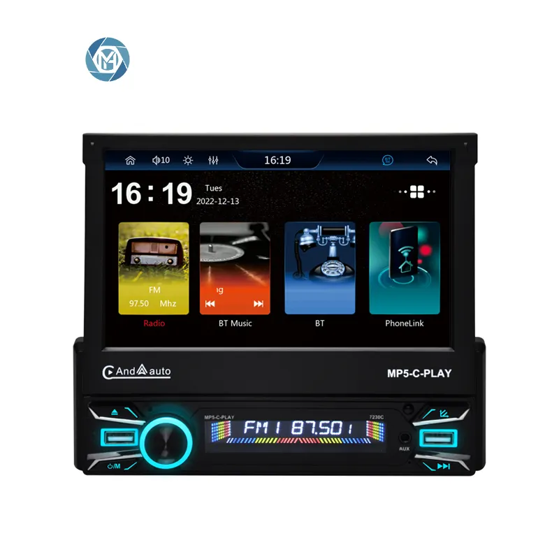 Car stereo with front USB port