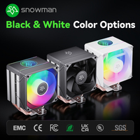 SNOWMAN Gaming Desktop PC CPU Cooler 4 Caloducs PWM Ventilateur Cuivre et Aluminium Radiateur pour LGA 1851/1700/1366/115x AM5 AM4