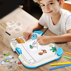 Kit lukisan meja belajar proyeksi, papan sketsa warna-warni untuk mainan menggambar pendidikan taman kanak-kanak - Product Image 3