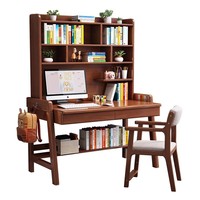 Bureau d'ordinateur moderne en bois massif, simple, monobloc, avec surface d'écriture et étagère pour la maison, la chambre, les enfants et les étudiants