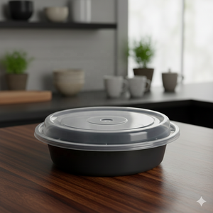 Contenedor Redondo Transparente Desechable de PP para Almacenamiento de Alimentos con Tapa Hermética Libre de BPA para Preparación y Entrega de Comidas en Venta - Product Image 1