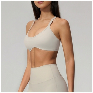Reggiseno Sportivo YIYI da Donna Push-Up Senza Maniche, Supporto Medio, Spalline Incrociate, Scollo a V Frontale, Top Fitness per Yoga - Product Image 5