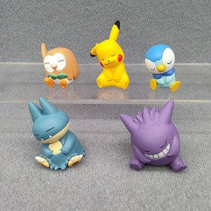 Figurine Pokémon de qualité artisanale en boîte mystère, avec tête inclinée, Gengar, <span class=keywords><strong>Rowlet</strong></span>, Piplup, Munchlax, fantôme de poche - Product Image 5