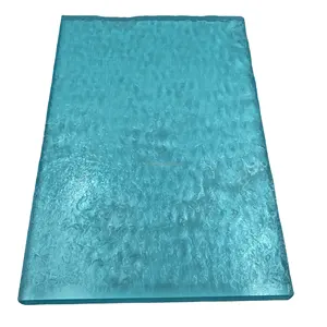 Düzensiz taş desenli şeffaf mavi akrilik levha 5MM-30MM