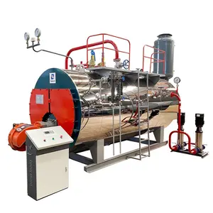 Hot water boiler package system for industrial gas heating
