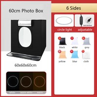 OEM 60cm Métal pour kit de photographie portable Tente pliable Studio photo pour appareil photo Éclairage LED Cube d'éclairage photo