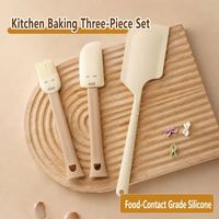 Spatule en silicone de qualité alimentaire, racloir à gâteau, outil de mélange résistant à la chaleur, anti-rayures, pour pâtisserie et lissage du fondant