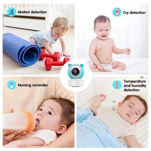 <span class=keywords><strong>Babyphone</strong></span> intelligent C8 Tuya WIFI 5 pouces 8MP 1080p HD avec vision nocturne, vidéo, zoom PTZ sans fil, berceuses, capteur de température et application - Product Image 6
