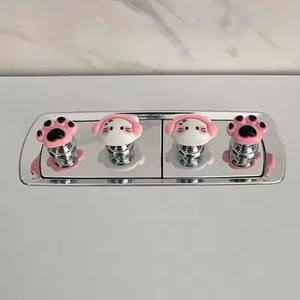 1 unidad de pulsador de inodoro, mini botón de descarga para tanque de agua, interruptor de empuje, desatascador de inodoro pequeño, tirador de cajón de armario, protector de uñas - Product Image 1