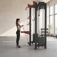 Peralatan Gym Multifungsi REYK Home Gym dengan Kabel Ganda, Mesin Latihan Otot Inti dengan Pulley Tetap