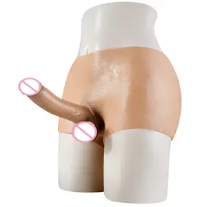 Insertable Penis Pants Sex Toys For Women Men Underwear Skin Feeling Hollow/Solid Silicone Lesbian Strapon Dildo Panties