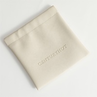 Sac de rangement en cuir PU noir imperméable pour bijoux, avec impression de logo personnalisée, idéal pour pièces de monnaie, rouges à lèvres et cosmétiques - Vente en gros OEM
