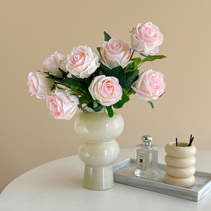 H844 Roses séchées hydratantes au toucher agréable, grandes <span class=keywords><strong>boutons</strong></span> <span class=keywords><strong>de</strong></span> roses, roses bulgares à tige unique, décoration florale artificielle, très demandées - Product Image 3