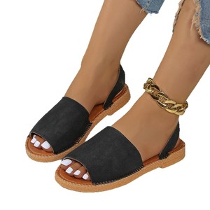 Nuovi <span class=keywords><strong>sandali</strong></span> romani piatti in tinta unita antiscivolo scarpe da <span class=keywords><strong>donna</strong></span> - Product Image 4