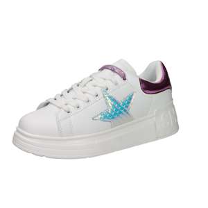 Baskets Shop Art Donna Bianco Blanc Talon 4 cm Taille 36 37 38 39 40 41 Chaussures Tendance en Toile - Product Image 4