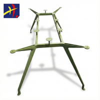 Cadre de table de salle à manger réglable en hauteur en chrome blanc, quatre pieds en acier inoxydable, accessoires de meubles, pièces