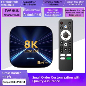 Decodificador TV98 H618 Quad-core 8K HD Android 14 con WiFi 5G <span class=keywords><strong>de</strong></span> doble banda y para <span class=keywords><strong>cable</strong></span>, ideal para el comercio transfronterizo - Product Image 2