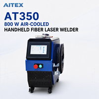 Machine de soudage au laser à fibre portative compacte de 800 W refroidie par air, soudeuse au laser avec alimentation en fil optionnelle pour l'acier inoxydable AT350