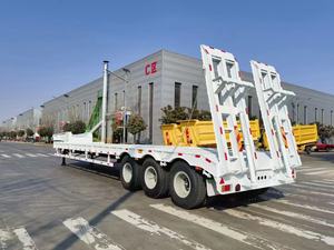 वाहन मास्टर 150 टी स्टील हाइड्रोलिक रैंप विस्तार करने योग्य कम बिस्तर वाले कम बिस्तर वाले लबॉय सेमी-ट्रेलर ट्रेलर - Product Image 4