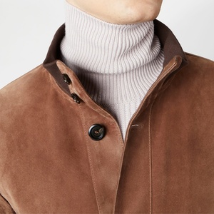 Chaqueta de Invierno Personalizada de Lujo para Hombre, Talla Grande, con Botones, Cuello Alto, Ajustada, de Gamuza Sintética - Product Image 6