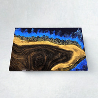 Source Usine Noyer Bois Massif Résine Bleu Larmes Lac Grande Planche Table