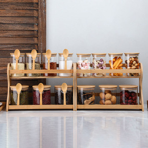 7-Piece <b>Kitchen</b> Storage Spice <b>Rack</b> Organizer for Cabinet Spice <b>Rack</b> Organizer Food Storage Containers with Lids - Product Image 1