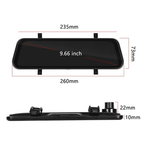 9.66-inch không dây Wifi xe gương chiếu hậu với <span class=keywords><strong>camera</strong></span> phía trước gắn DVR Ghi màn hình cảm ứng xe cho DVD Player - Product Image 4