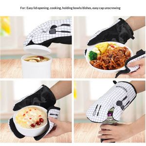 Custom Printed Microwave Bbq Kitchen Glove Mitt Heat Resistant Baking Chef Cooking Oven Mitts and Pot Holder <b>Set</b> - Product Image 3