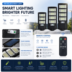 Lampadaire solaire <span class=keywords><strong>LED</strong></span> IP65 ABS avec batterie, garantie 3 ans, haute luminosité, télécommande, contrôle intelligent, routes, parcs, zones rurales - Product Image 5