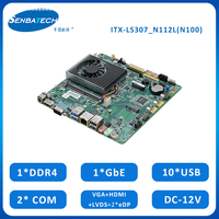 ITX-LS307_N112L N100 Carte Simple Ddr 4 Carte Mère 2EDP 10USB 2COM Placa Madre Thin ITX Carte Mère