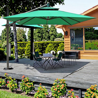 Usine En Gros 360 Degrés Rotation LED Lumières Cantilever Parapluie Étanche 3m pour L'extérieur Jardin Hôtel Plage Cour Utilisation