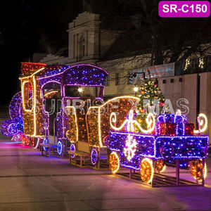 Luz Navideña LED Grande para Exteriores, Impermeable, con Diseño de Tren Navideño en 3D, para Decoración Comercial Personalizada - Product Image 2
