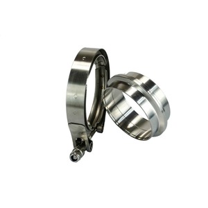 POYRACING Kit de colliers de fixation pour tuyau d'échappement en acier inoxydable, colliers mâles et femelles de 3,5 pouces, finition polie - Product Image 5