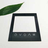 Panneau en verre tactile LCD avec bordure noire, écran à haute transmission lumineuse, verre trempé pour panneau avant de contrôleur