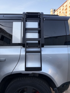 Scala Laterale Pieghevole Bloccabile Rinforzata per Fuoristrada, Ricambi per Modifiche Auto Land <span class=keywords><strong>Rover</strong></span> <span class=keywords><strong>Defender</strong></span> 90 110 130 2020-2026 - Product Image 4