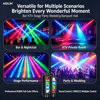 Promotion Projecteur LED Spider à 8 têtes mobiles 8x3W RGBW Beam DMX512 à activation sonore pour DJ, discothèque, bar, mariage, fête