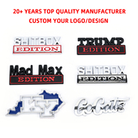 Emblème de voiture 3D personnalisé en acrylique ABS avec texte et numéro, autocollant de logo avec adhésif pour capot avant et carrosserie