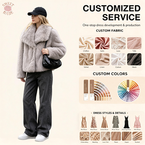 Chaqueta corta de piel sintética para mujer, abrigo holgado y esponjoso con solapa ancha, ropa exterior gruesa y cálida para invierno - Product Image 1